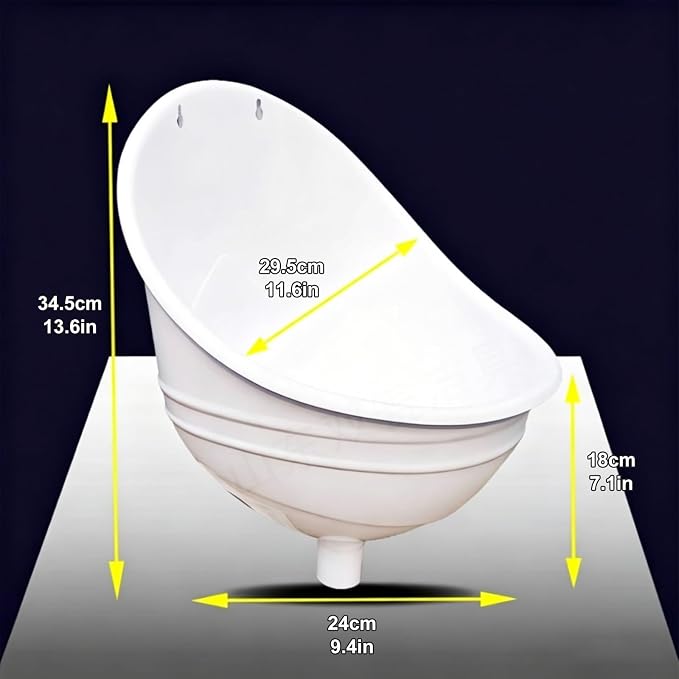 Orinal para hombre sin agua, montado en pared, plástico PP, portátil miniatura 2