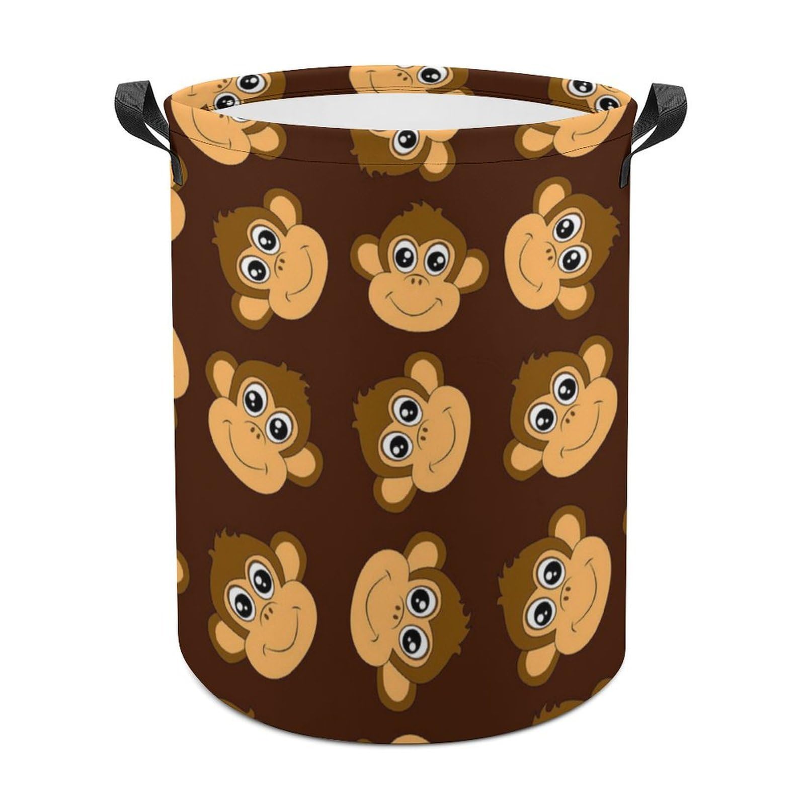 Wlntrophic Laundry Hamper, Monkey Pattern Laundry Basket, Washing Basket with Handle