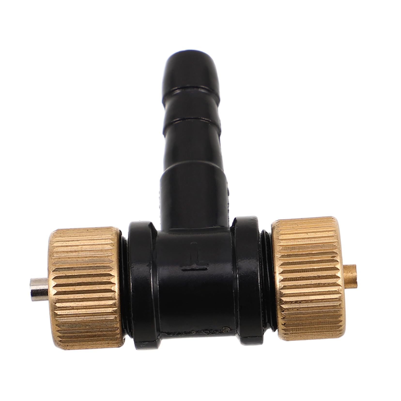 STOBAZA Auto Tire Inflator Nozzle Adapter with Shape Dual Head Quick Connect Metal Construction Leakproof Design for Car Motorcycle Air Pump Essential Tire Inflation Tool