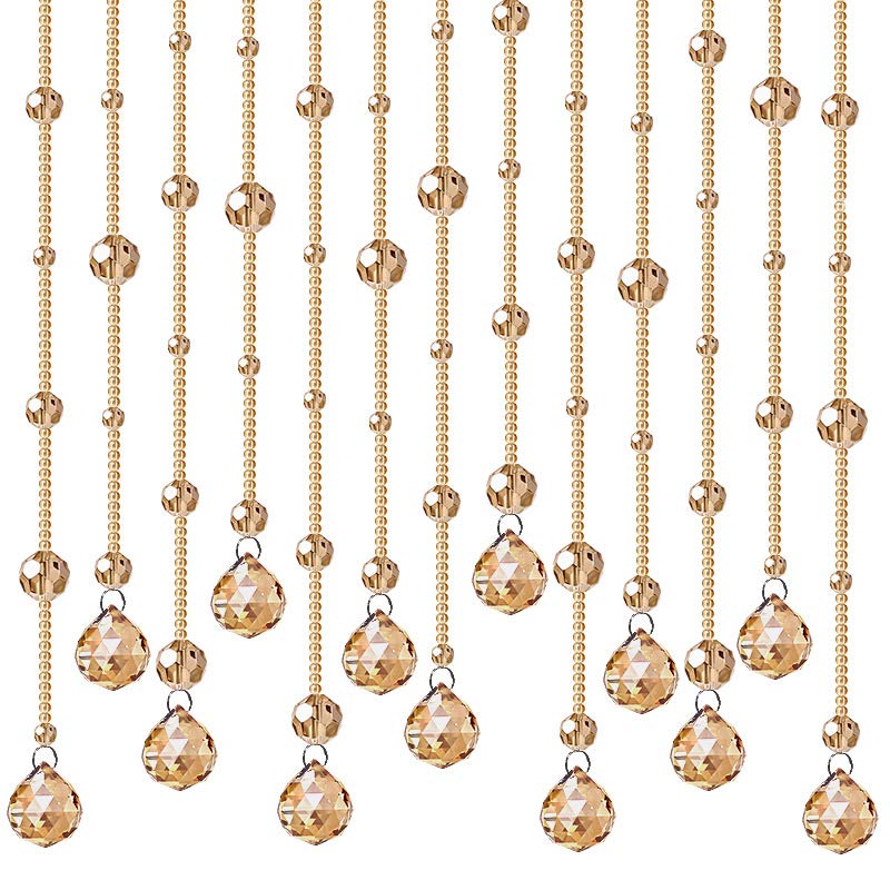 Rideau De Perles De Cristal Rideau de Perles de Cristal, Rideau de séparation de Salon, Rideau décoratif de Chambre à Coucher, Accessoires de décoration de Chambre(7,10 Pieces 1.2m)