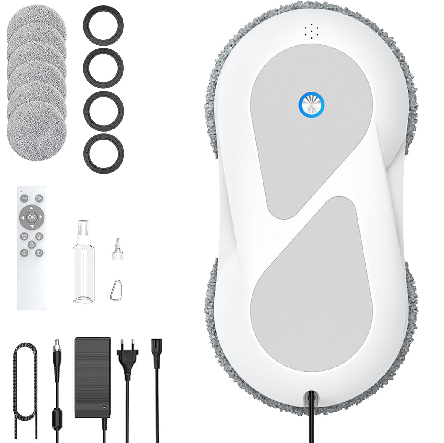Fensterputzroboter 5600Pa, Elektrischer Fensterroboter mit Dual-Sprühsystem