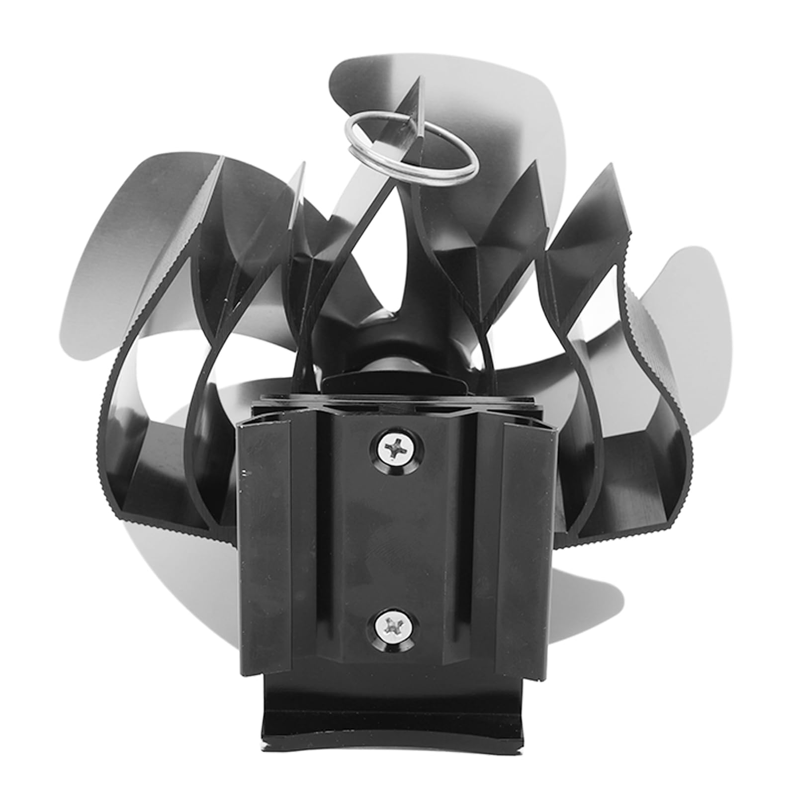 Fdit Ventilatore Termico per Stufa a Legna 5 Pale Design Ecologico (SILVER)