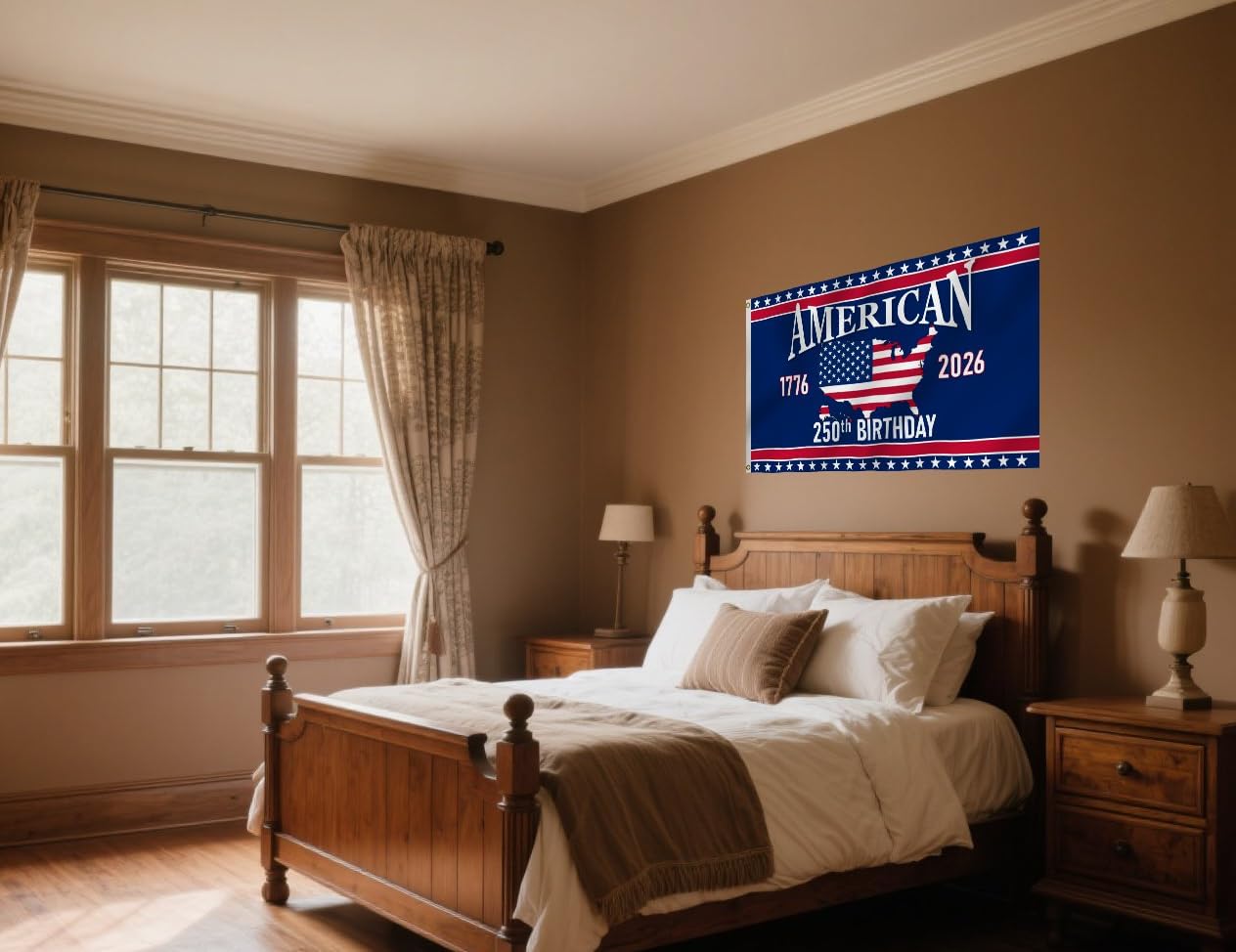 American 250th Birthday Flag 3x5FT, Double Sided 3Ply, 1776 2026 US Flags, Men Women Banner,Vibrant Colors, Double Stitched with 2 Brass Grommets, Bar Garden Street Decoration, GYM, Office Decor,Indoor Outdoor Use,Gifts. (3x5ft3ply)