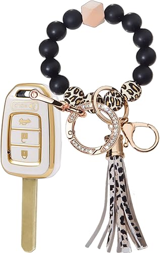 Funda para llavero de TPU para Honda Accord Civic CR-V HR-V, protector remoto de piel, llavero brillante, accesorios para llaves de moda