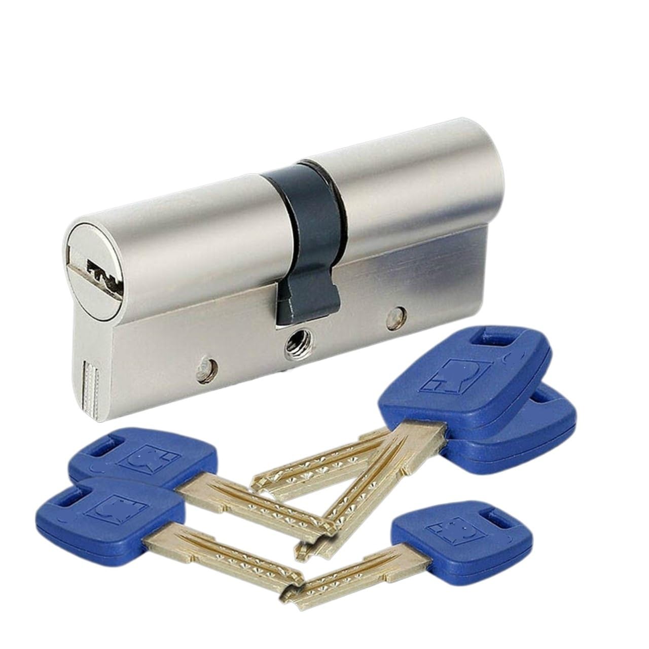 Metall-Knaufzylinder,Zylinder-Schloss Universal Kupfer-Schloss-Kernzylinder-Sicherheitstür-Gatter-Indoor-Verriegelungskern 60-95mm 30 / 30mm-30 65mm Schließzylinder mit Knauf(95(30knob 65MM))