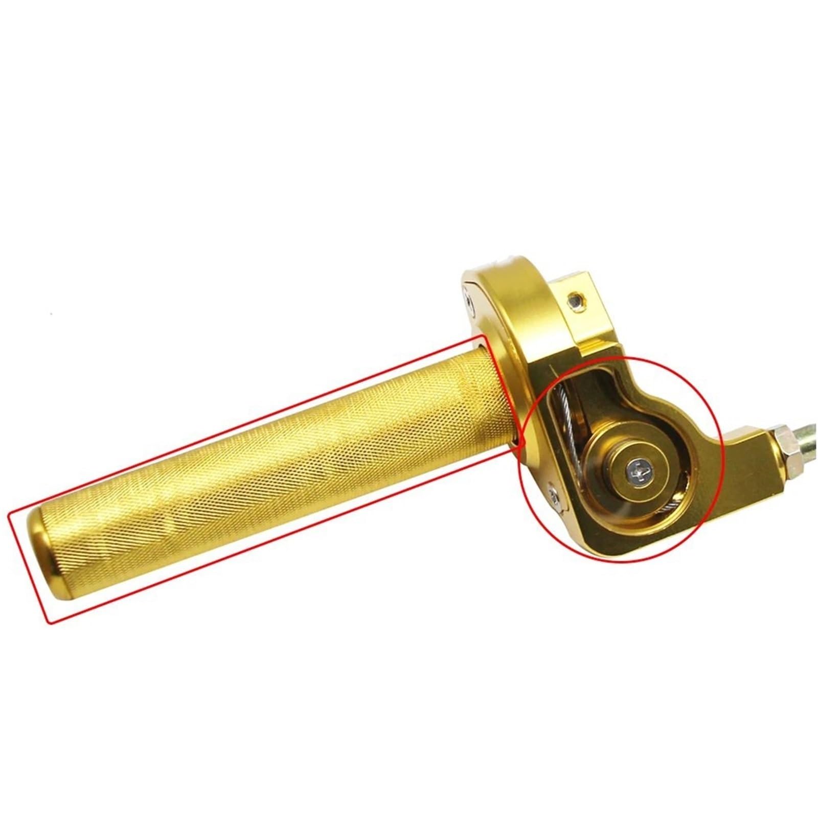 Uchwyty motocyklowe Uniwersalny 22 mm uchwyt motocyklowy CNC z aluminium, manetka gazu Quick Twister z linką gazu, pasuje do silników 50, 110, 125 i 250 cm3