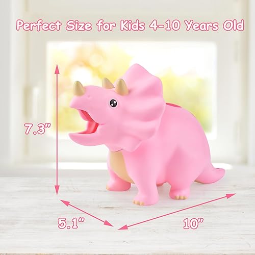 Miniatura 4 de Juguetes de dinosaurio para niños, alcancía de dinosaurio para niñas, banco de monedas de plástico irrompible, gran regalo para cumpleaños, Pascua,