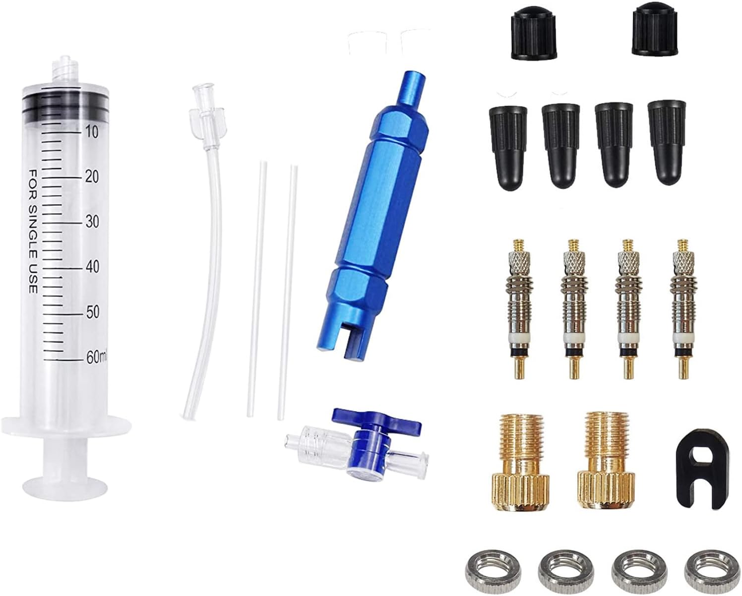 NOHJER Bicycle Tubeless Tire Sealant Injector Syringe Kit,Sealant Tyre