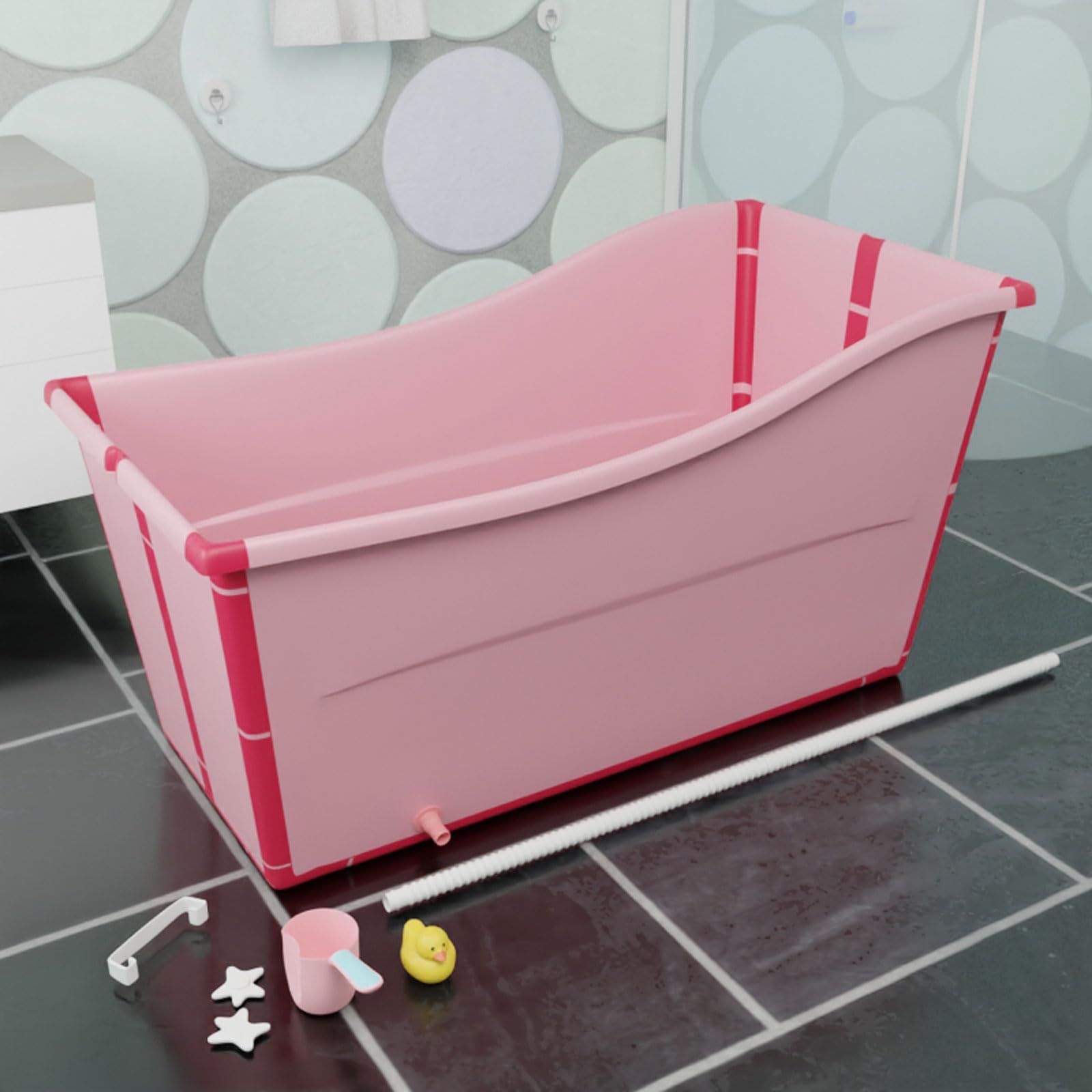 Vasca da bagno per adulti, vasca pieghevole per bambini, vasca da bagno pieghevole per acqua calda, vasca da bagno fredda, contenitore per sauna, coperchio per sauna e sapone, vasca da bagno per spa,