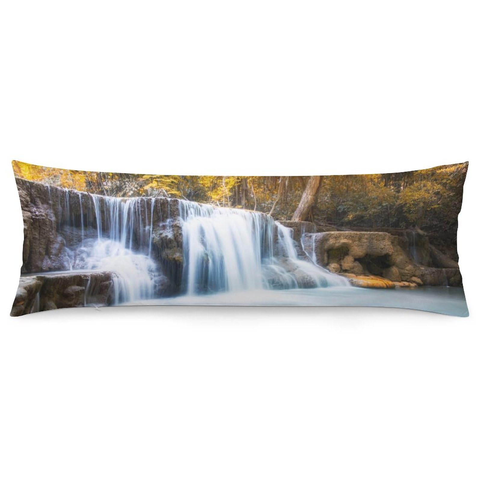Waterfall Landscape Autumn Forests Body Pillow Cover Lightweight Long Pillow Case for Cushion Sofa Living Room Bed 20