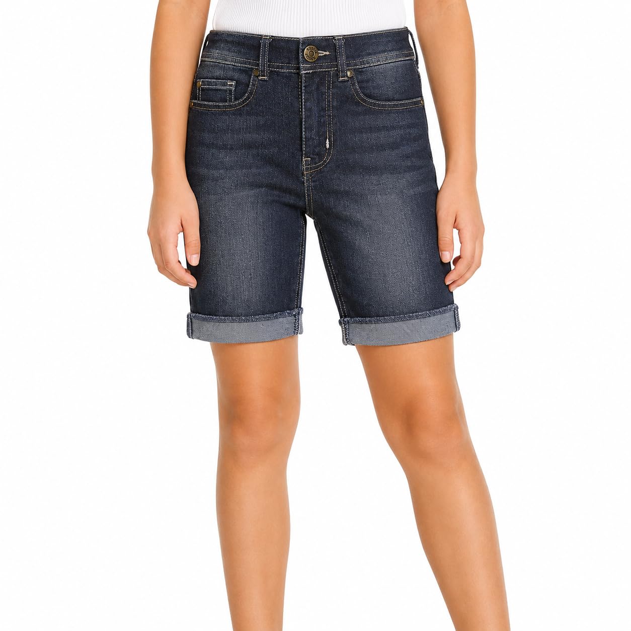 Bienzoe Girls Stretch Jean Shorts