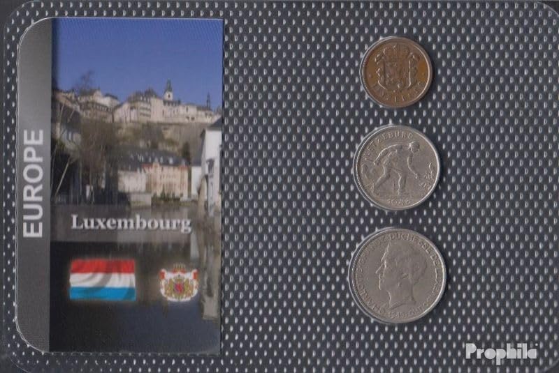 Coins Luxembourg Prophila Collection : lot de pièces de monnaie de cours de 1946 à 25 centimes et 5 francs