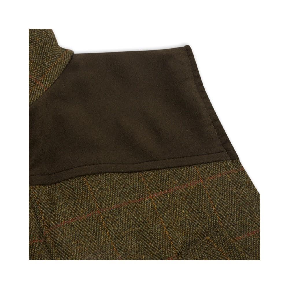 WALKER AND HAWKES - Gilet da tiro Derby Tweed Warrington da Uomo con Toppa sulla Spalla