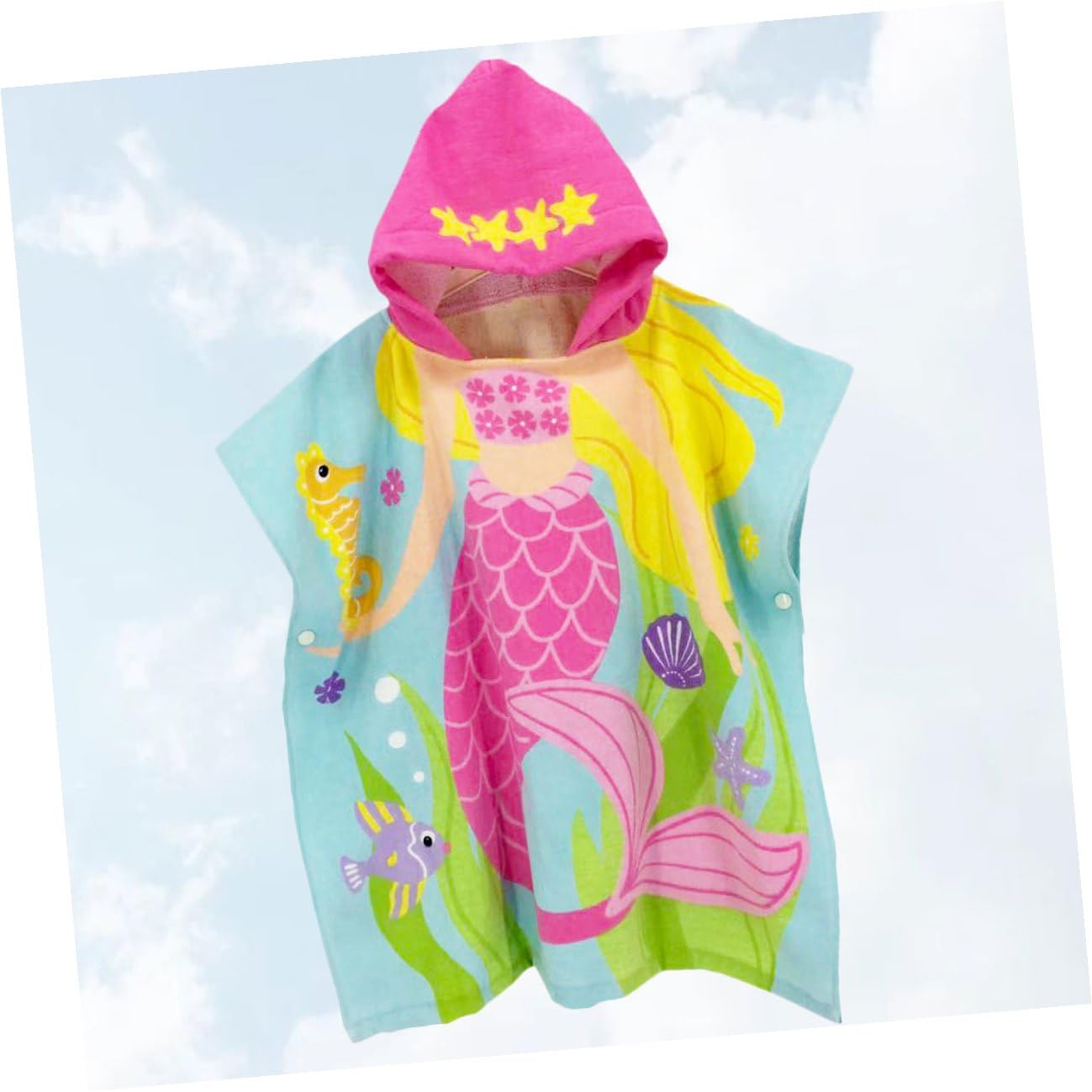 Ipetboom Asciugamano da Spiaggia Indossabile Cappuccio per Bambini | Cotone, Stampa Cartone Creativo, 1 Pezzo, Leggero e Pratico per Uso Quotidiano