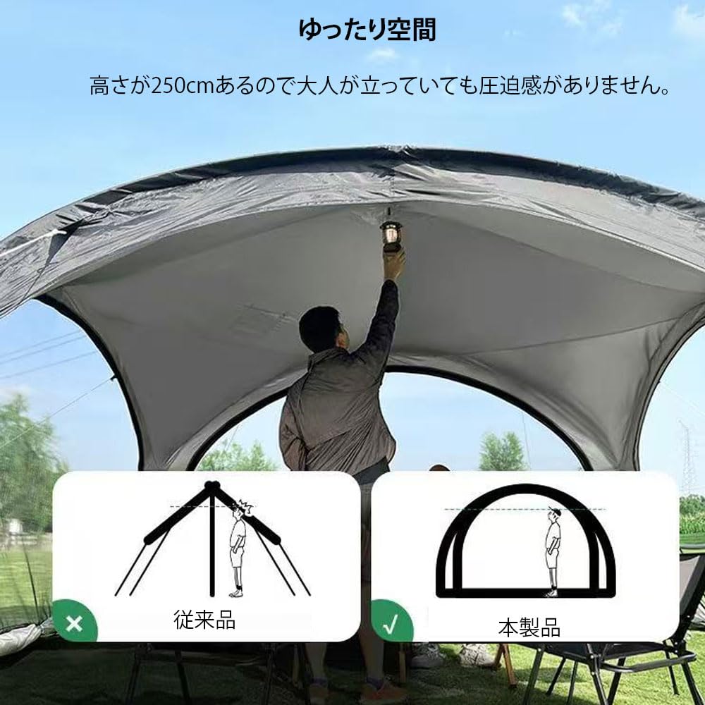 ドーム型パーティーシェードタープ 430×430×230CM Amazon.co.jp: DOGBOO ドーム型パーティーシェード タープテント