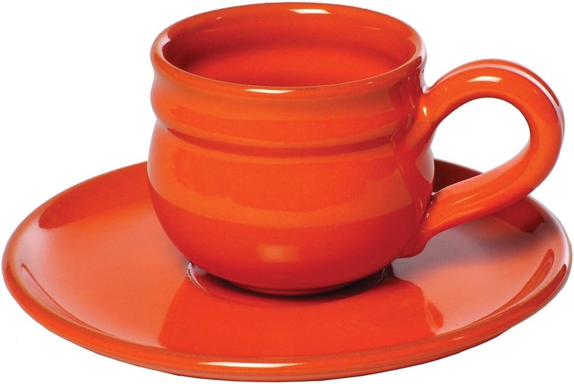 Cup and Saucer, Orange