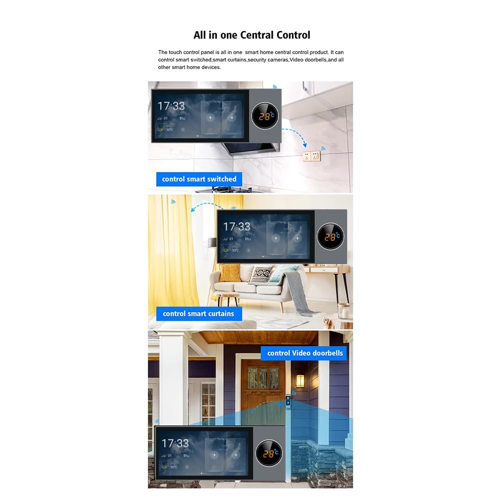 6-Tuya Smart Home sterowanie z funkcją Zigbee-Hub-Gateway Voice wielofunkcyjny ekran dotykowy centralny przełącznik sterujący