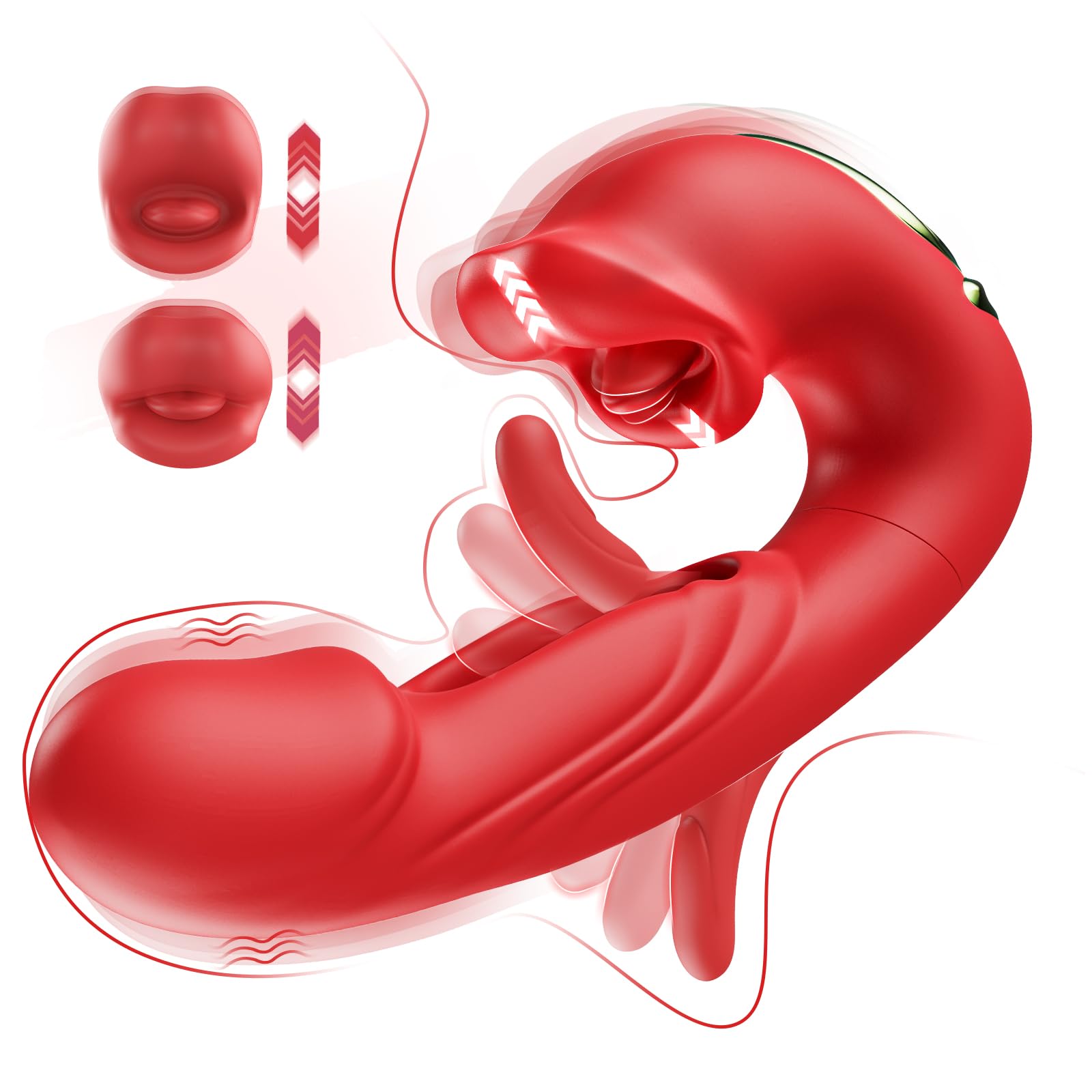 Dildo Vibrator Sex Spielzeug für die Frau G Punkt Vibratoren mit Klitorisstimulation für Frauen mit 10 Zungenlecken 10 VibrationModi 10 Schlagmodi Vibratorensets für Frauen Klitoris Stimulator für Sie