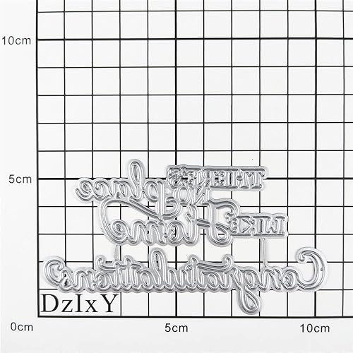 Miniatura 3 de DzIxY Troqueles de corte de metal con palabras en inglés complejas para hacer tarjetas, juegos de troqueles de papel para grabar, álbum, plantillas