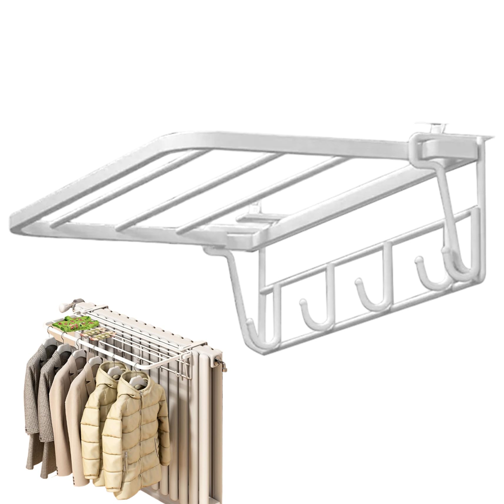 Porte-serviettes radiateur 45cm pour résoudre le manque de place et sécher le linge
