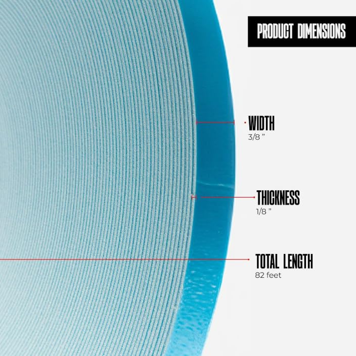 Image of Double Sided Foam Tape - 3 /8 x 1 /8 in x 82 ft (25 m) Roll - PE Closed-Cell Glazing Tape - Strong Pressure-Sensitive Acrylic Adhesive - Moisture Resistant Insulation