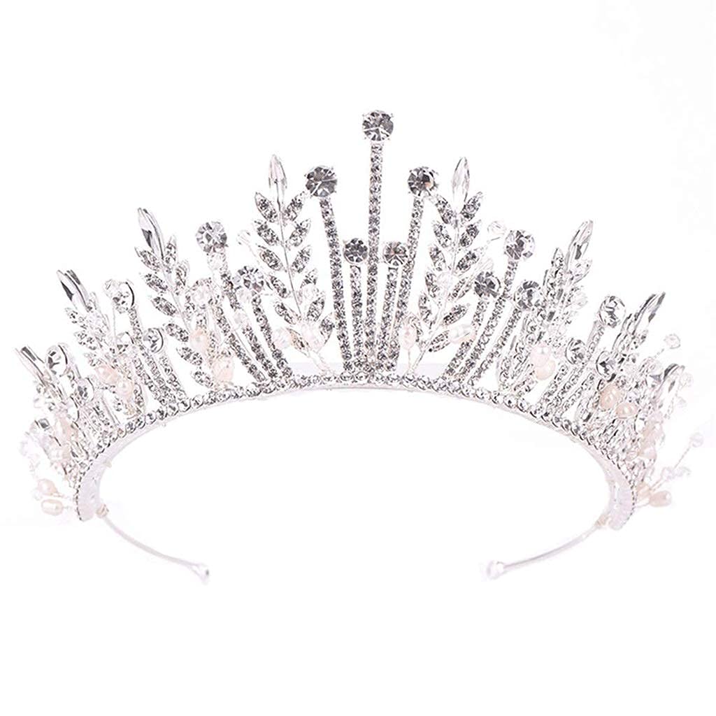 Tiara de cristal real contra caídas para peinados de boda 5