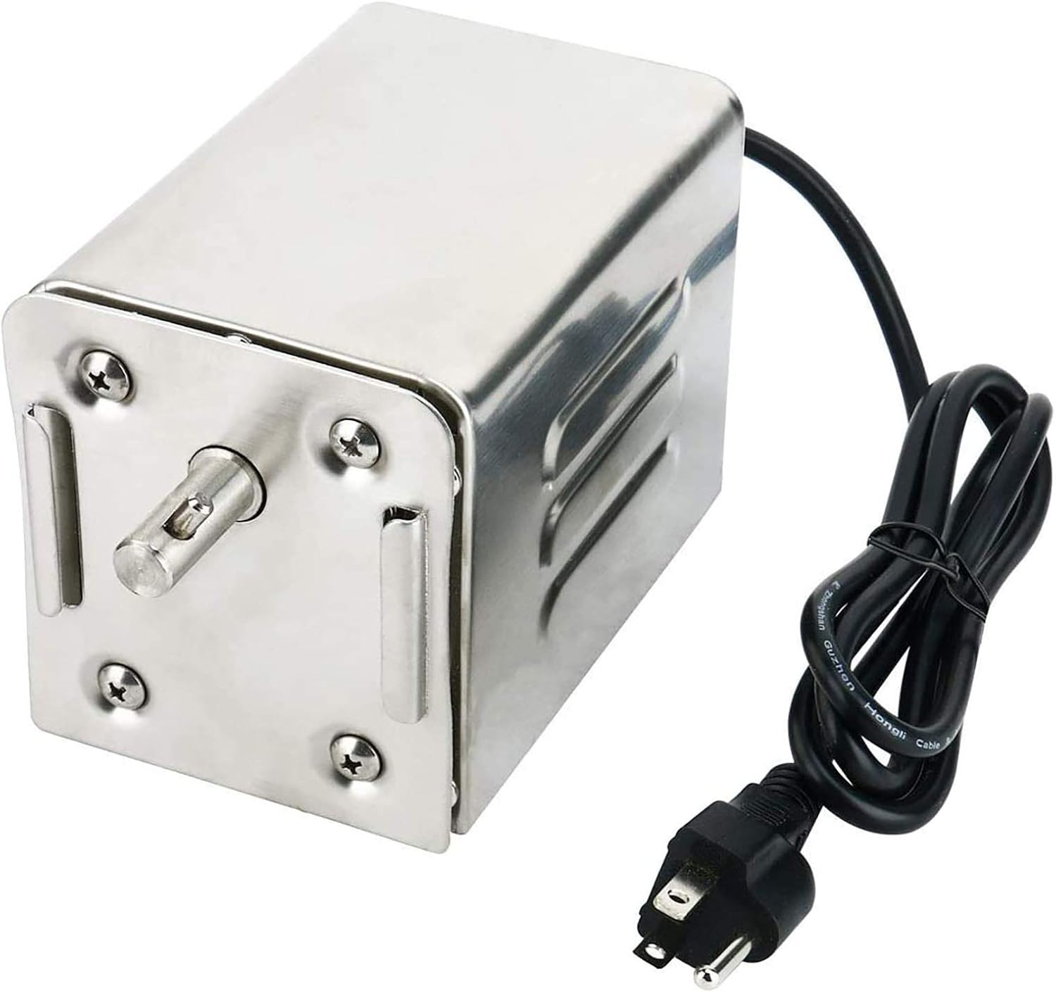 BBQ Motor 110V Electric Charcoal BBQ Spit Rotisserie Roaster Motor Stainless Steel BBQ Spit Rotisserie Motor Pig Chicken Roaster MAX Load 40kg/90lbs Rated