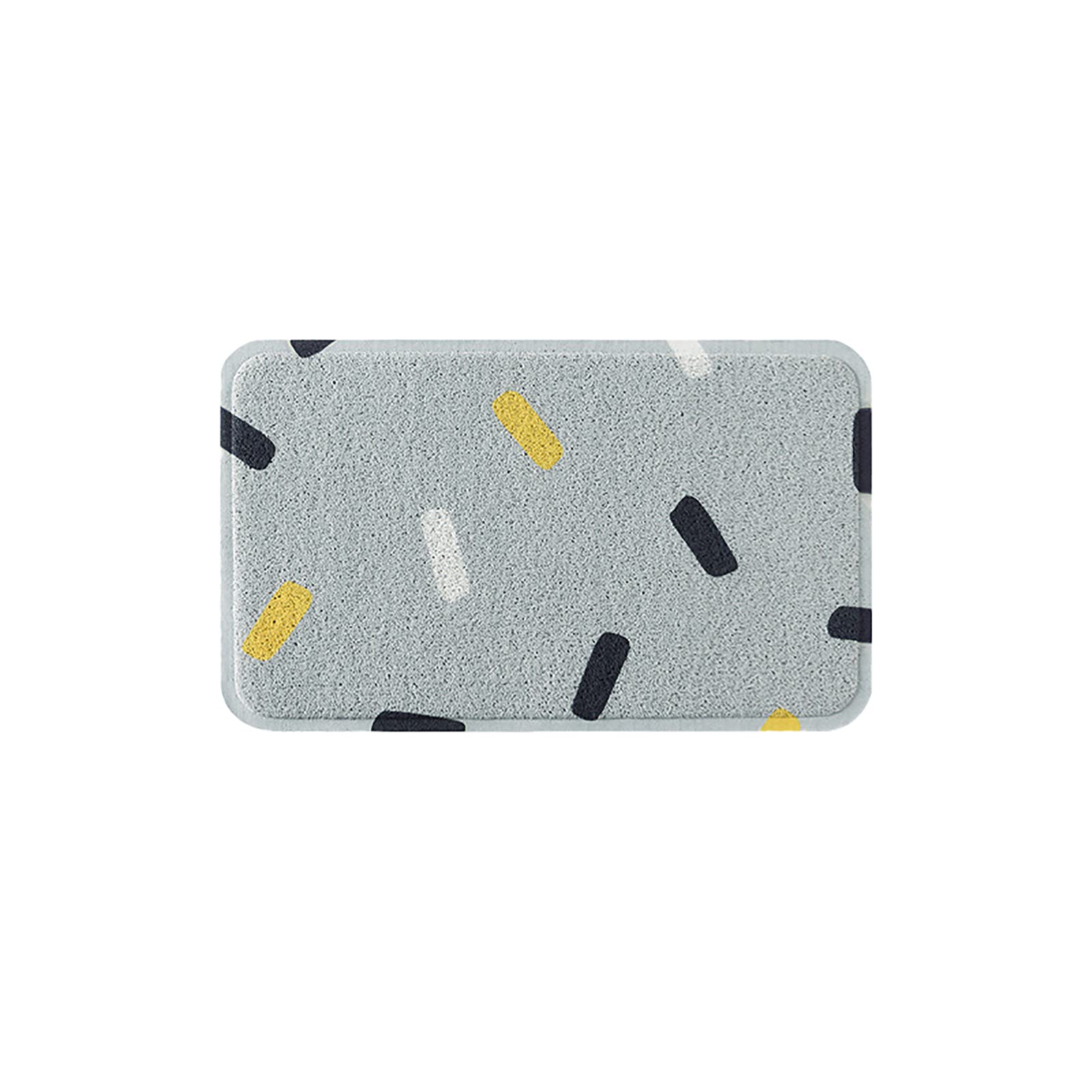 Tapis de bain texturé haut de gamme 45 x 75 cm gris pour sol élégant