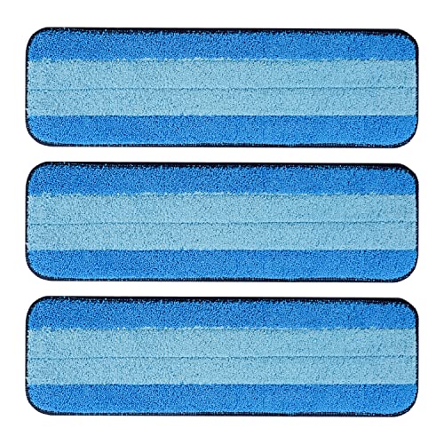 3 Pack Microfiber Cleaning Pads for Bona Mop Safe for Hardwood and Hard-Surface Floors Reusable Microfiber Mop Pads for 18 Inch Mop No Residue Super-Absorbent Over 500 Machine Washes Mr. Scrub