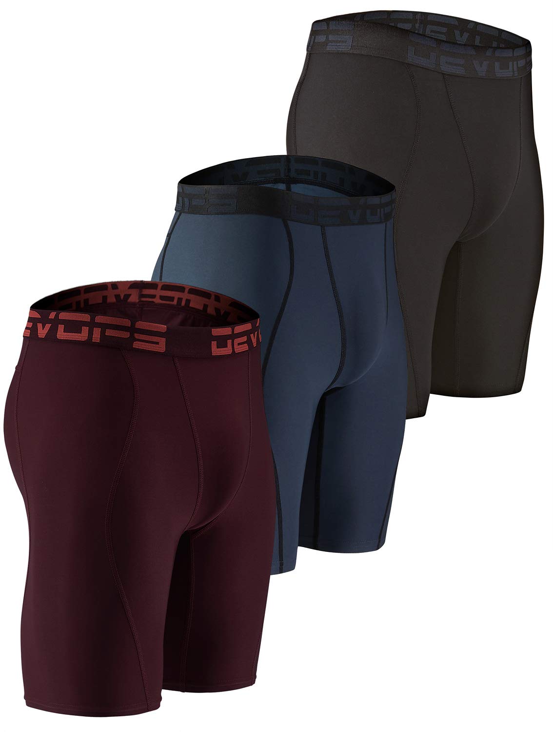 DEVOPS3 or 5 Pack Compression Shorts Men Spandex Sport Shorts Athletic Workout Running Performance Baselayer Underwear