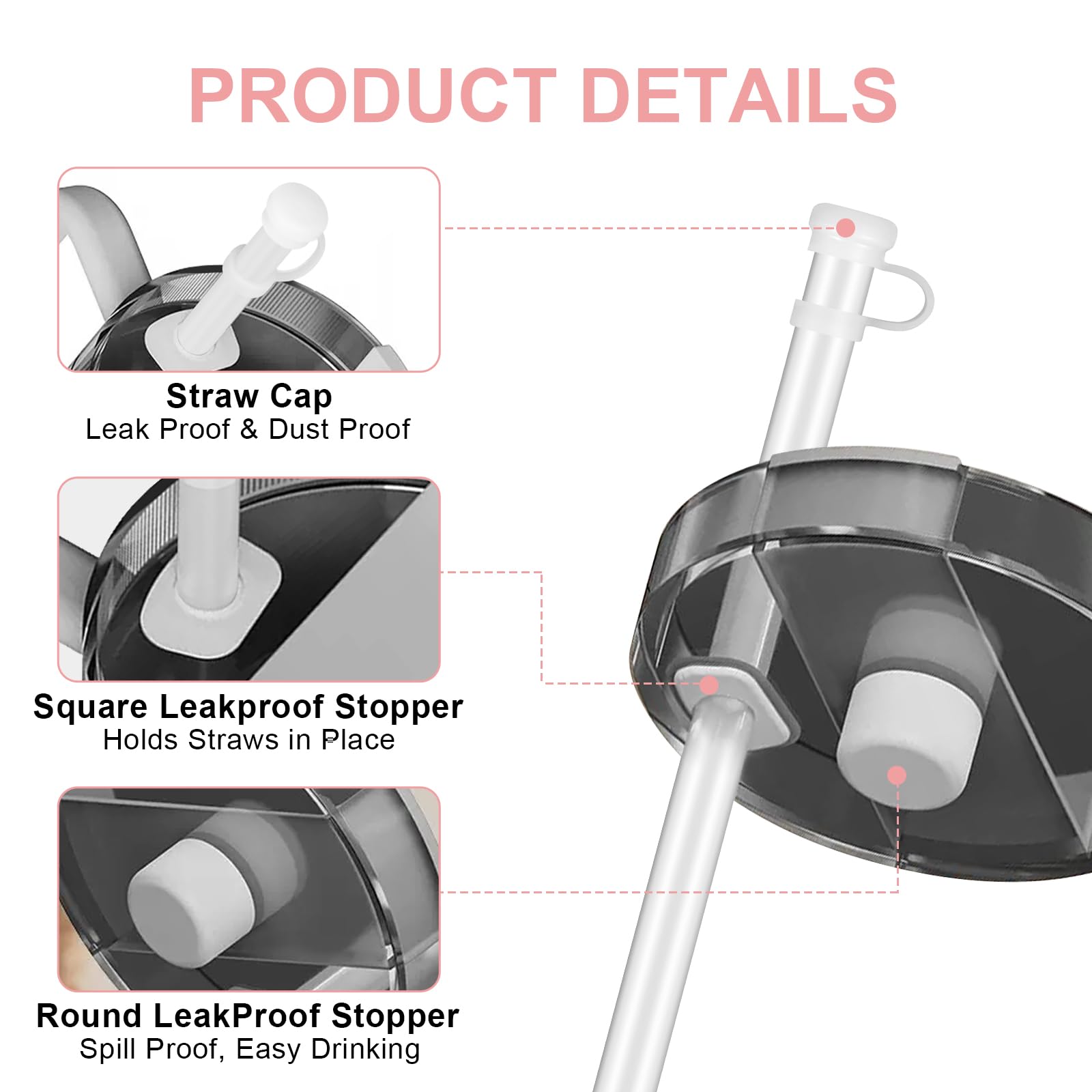 Cannucce In Acciaio Inox Riutilizzabili - Set Da 8  Dritte E Curve Lunghe 30 Cm Con Spazzole E Coperture 1249669