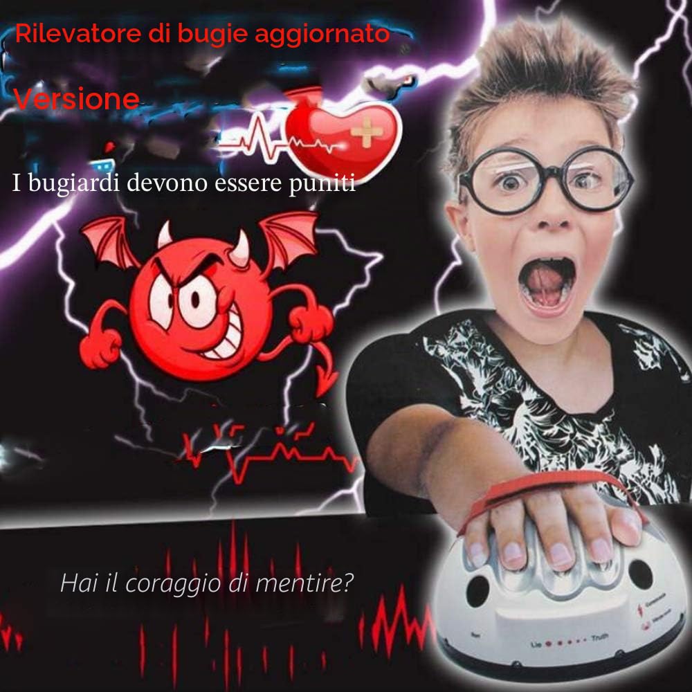 OUKEYI Micro rivelatore di bugia di Scosse elettriche, scioccante bugiardo Gioco Interessante Vero o osare bugie rivelatore Scherzo Giocattoli poligrafo intrattenimento Shock Gioco