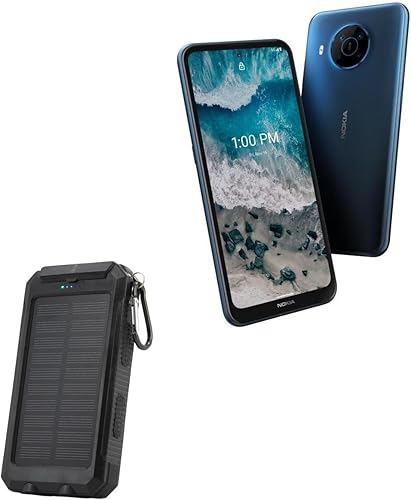 BoxWave Banco de energía compatible con Nokia X100 5G – Solar Rejuva PowerPack (10000 mAh), batería de reserva de energía solar 10000mAh – Negro