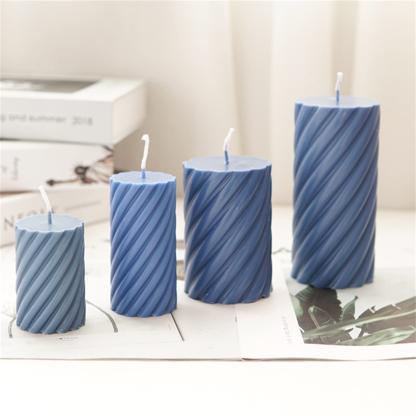 TROYSINC Candle Mould 3D Spiral Candle Silicone Mould, Pillar Candle Moulds for Candle Making Silicone - Image 3