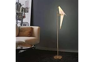 62-Inch Modern Floor Lamp: Bird Swinging Illumination