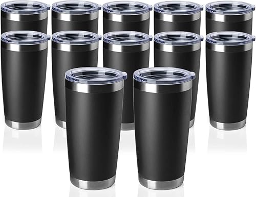 Tdyddyu - Vaso de acero inoxidable de doble pared con aislamiento al vacío, vaso para café, taza con tapa para viajar, resistente, con revestimiento