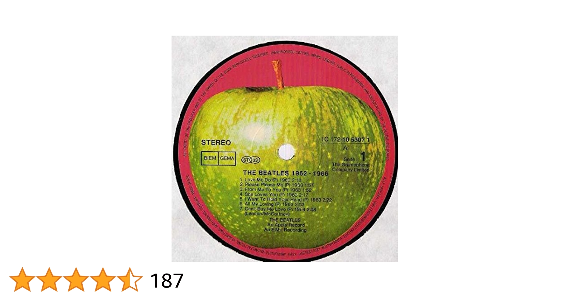 Beatles, The - 1962 - 1966 - Apple Records - 1C 172-10 5307