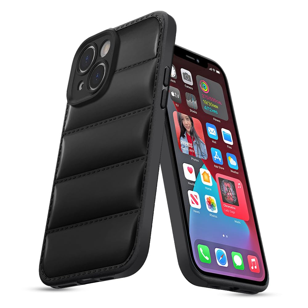 KARWAN® Puffer Edition Silicone Case Cover for iPhone 14 | iPhone 13 | Scratch Resistance Mobile Cover, Camera Protection Case Compatible with Black (B0CVB96XPN) Amazon Price History, Amazon Price Tracker
