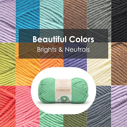 Image of Caron Simply Me, Soft Bulky Yarn for Crocheting, Ruby, 2-Pack | #5 Bulky Yarn, 62% Acrylic, 20% Nylon & 18% Wool, Soft Crochet Yarn for Knitting & Hobby Crafts, 246yds, 200g /7oz per skein