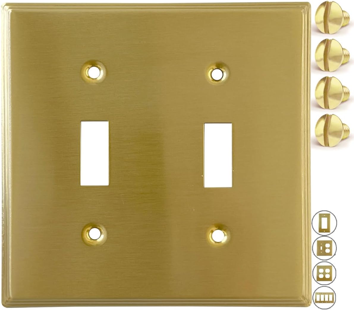 Rio Salto STANDARD SIZE Modern Metal Gold Outlet Cover or Light Switch
