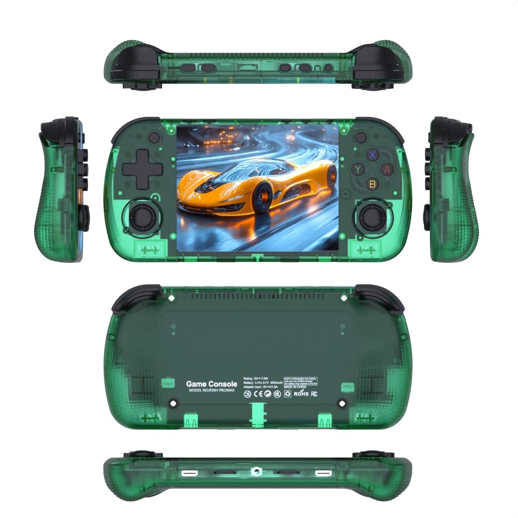 R36H Pro MAX consola retro portatile per giochi, consola con emulatore e 22000+ giochi 25+ emulatore, sistema Linux, schermo HD da 4,2 pollici, joysticks 3D, batteria da 3000 mAh