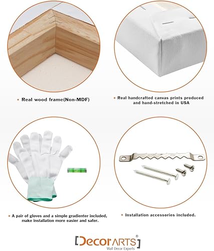 Vista 4 de DECORARTS - Almond Blossom Tree - Vincent Van Gogh Art Reproduction. Giclee Canvas Prints Wall Art for Home Decor 30x24