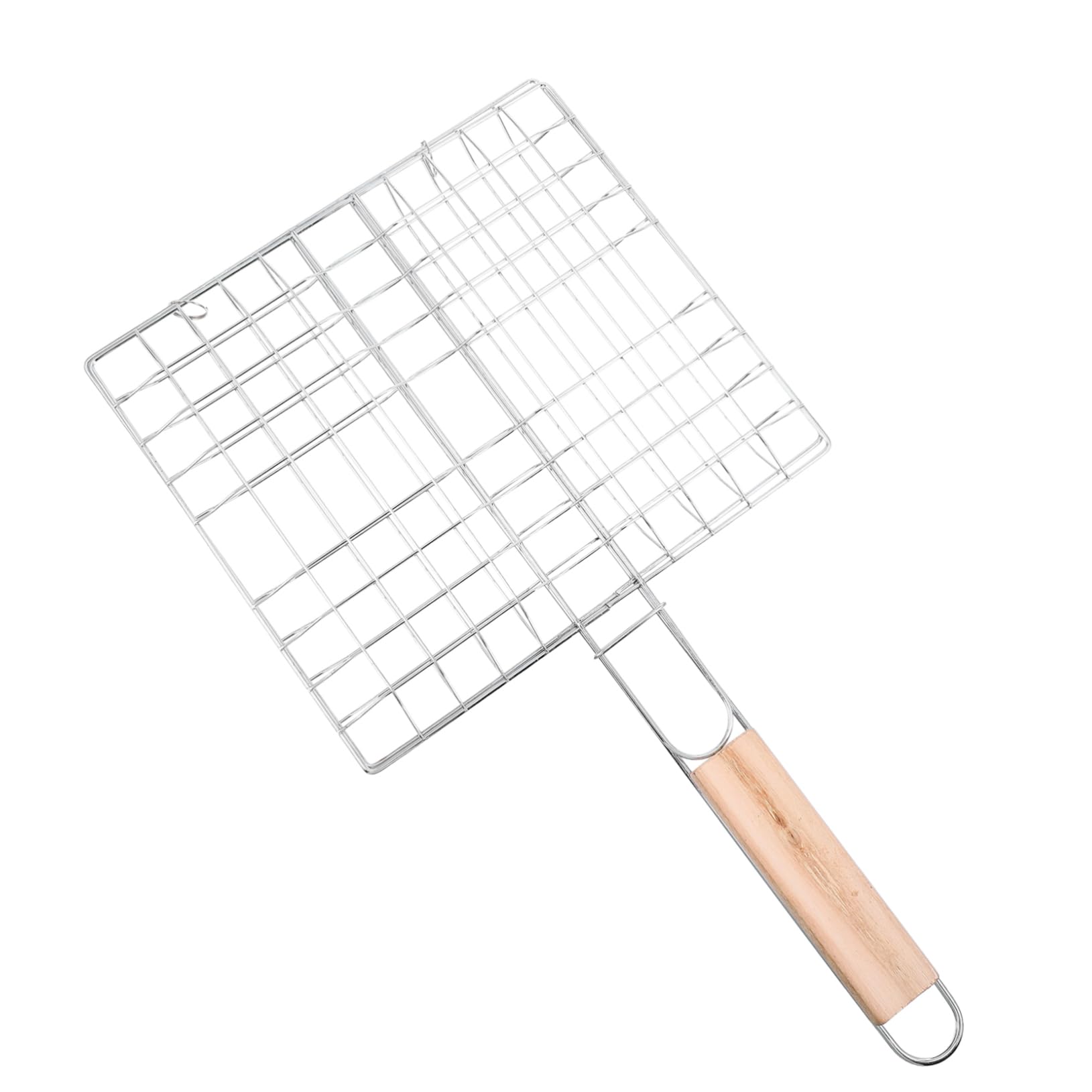 SUPVOX Outdoor Barbecue Net Tool Folding Portable Grill BBQ Net Tube Grill Basket Barbecue Clip for Steak Fish