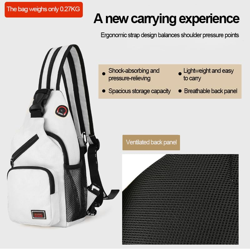 Bolso Crossbody para Mujer Ligero Multiuso Blanco miniatura 3