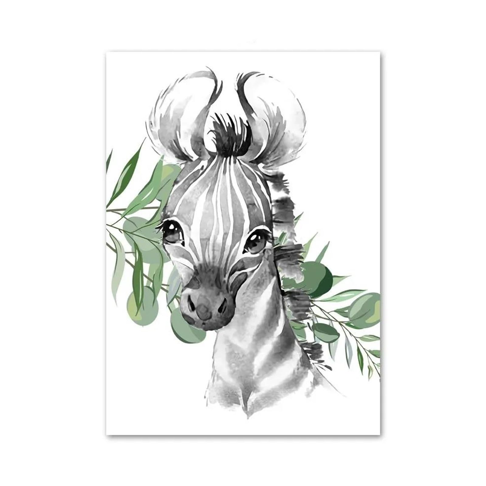 Peinture d'éléphant sur toile | Toile d'art mural haut de gamme 50x70cm