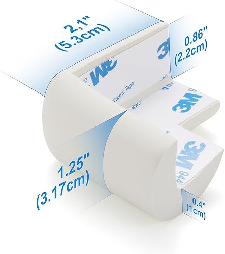 Miniatura 5 de Paquete de 8 protectores de esquina para bebés, esquinas y bordes precintados, esquinas y bordes a prueba de bebés, parachoques de seguridad para