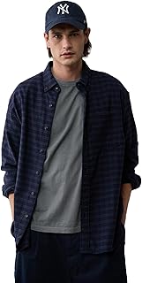 قميص بنقشة المربعات مصنوع من قماش الفلانيل ومزود بأزرار أمامية للاستخدام اليومي من اميريكان ايجل