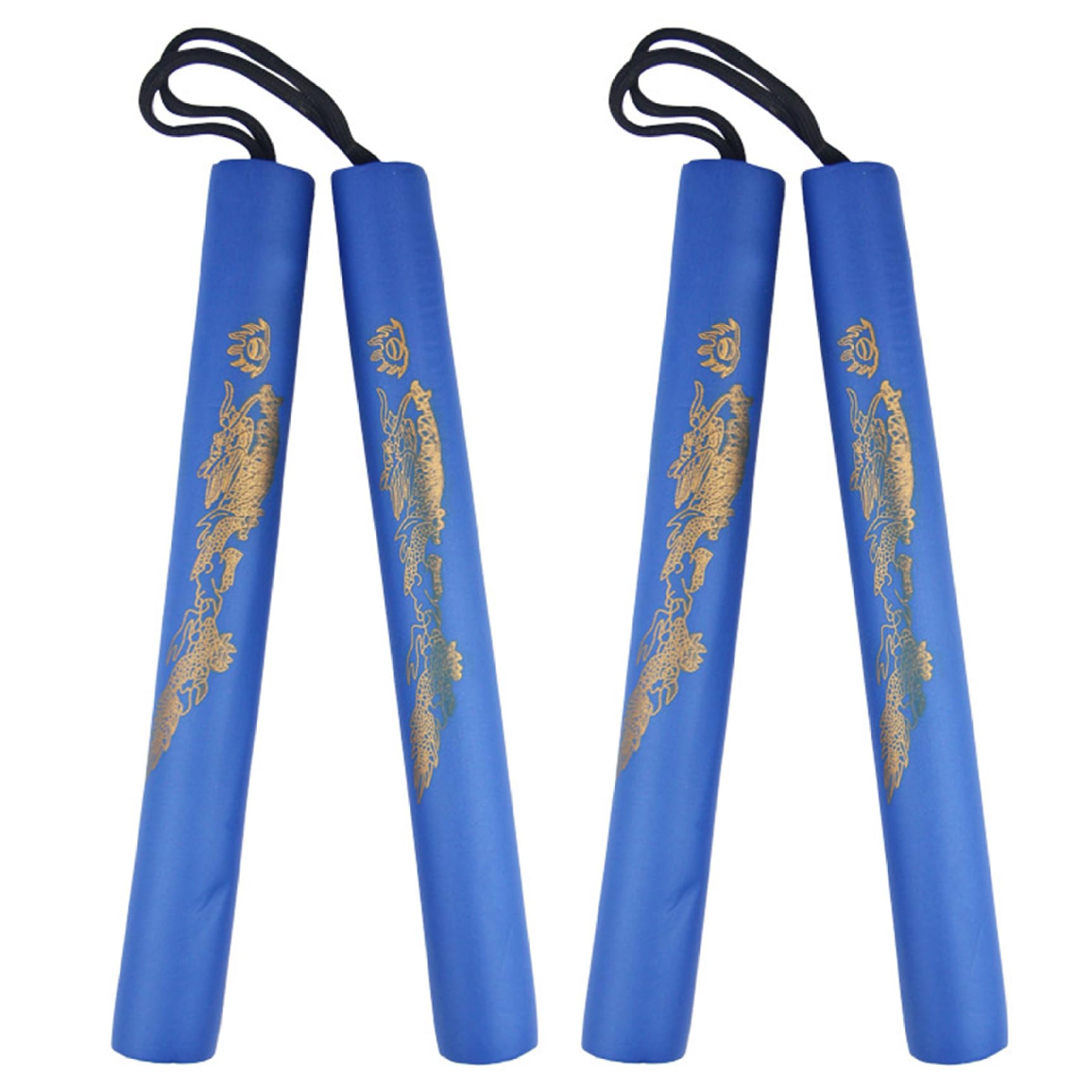 Joygoodta 2Pcs Kids Foam Nunchucks, Soft Padded Beginner Training Nunchucks for Martial Arts Practice, 23 cm, Blue