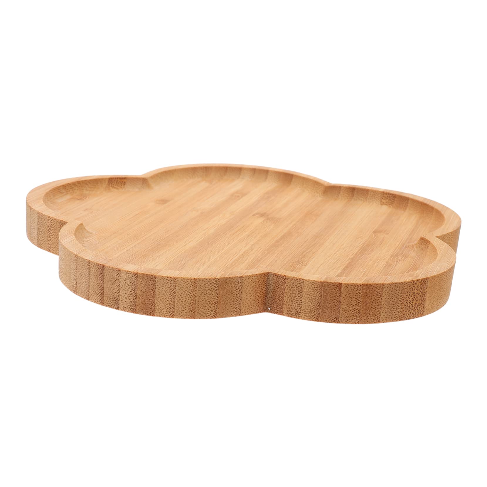 Cabilock Wooden Snack Tray Bread Holder Serving Tray for Food Cookie Plate Confectionery Plate