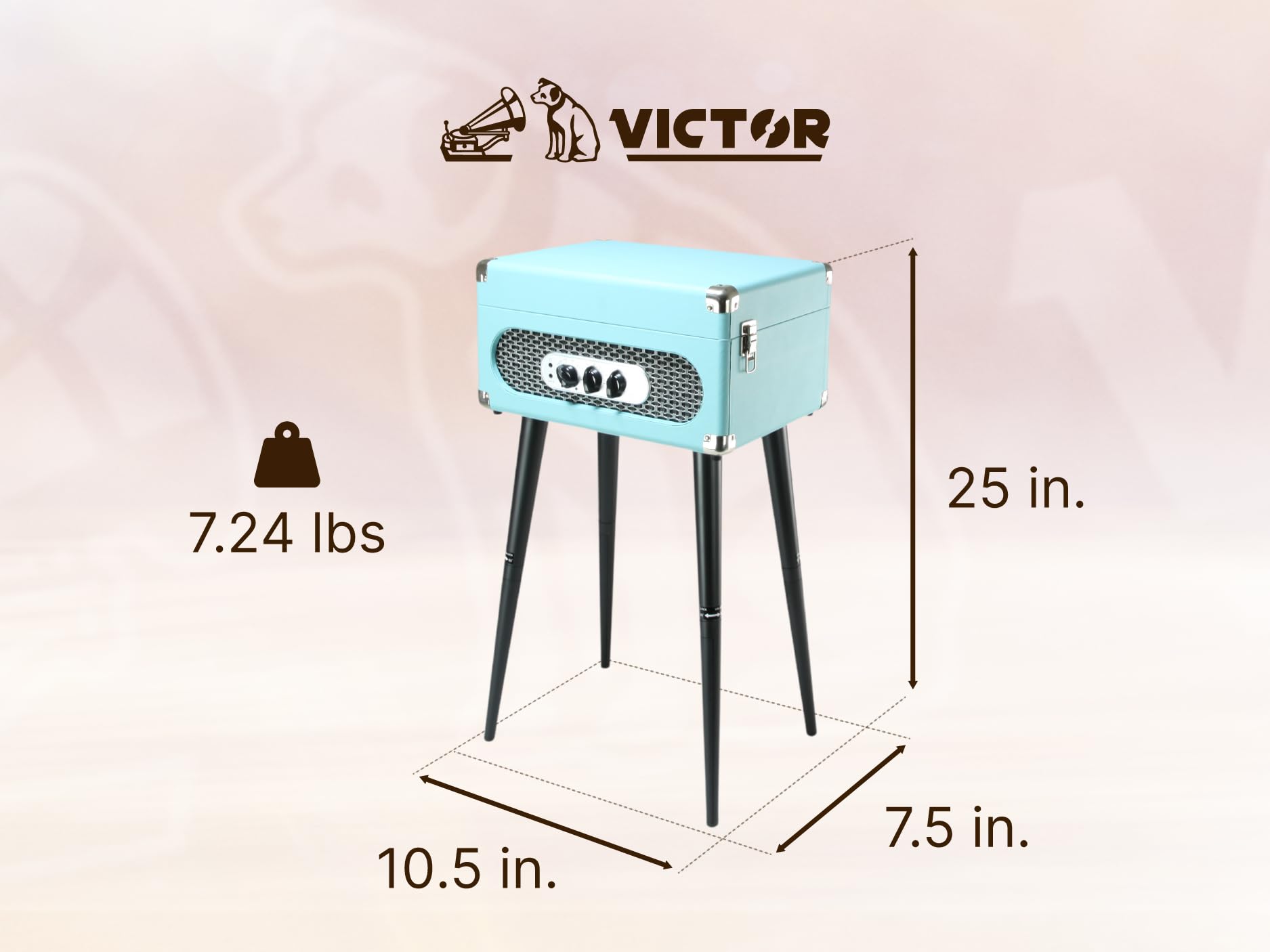 Amazon.com: Victor VWRP-3200 Andover 5-in-1 Turntable with 3-Speed